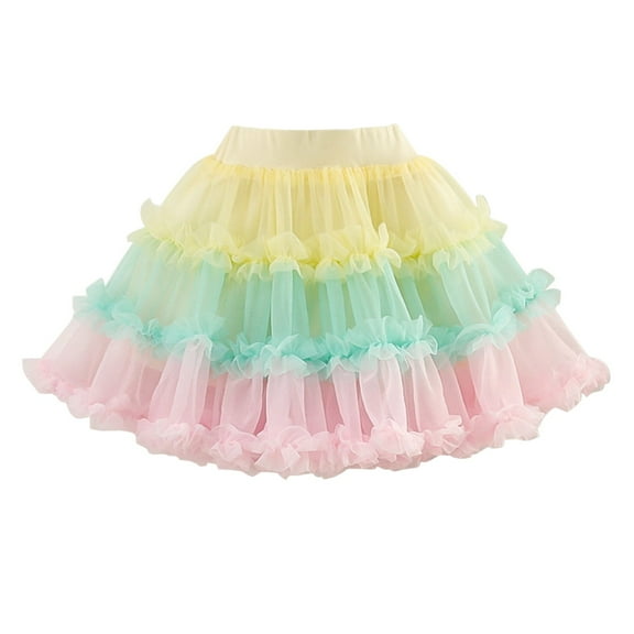 XXWXYD Toddler Girls Layered Tulle Pettiskirt | Puffy Ballet Princess Tutu Skirt | Birthday Part𝗒 Cosplay Pleated Pettiskirt