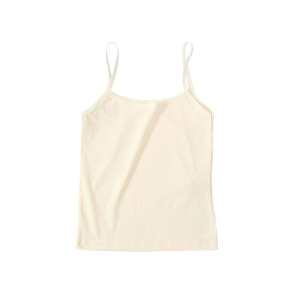 XXWXYD Toddler Girls Spaghetti Strap Camisole - Lightweight Cotton Dance Tank Top for Layering, Soft Stretchy Undershirt with Adjustable Straps