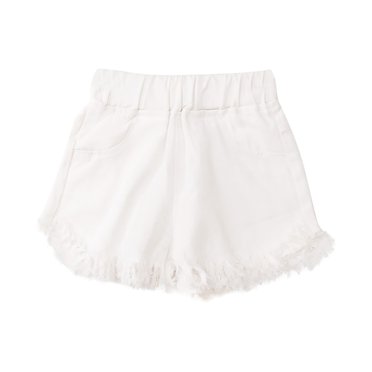 XXWXYD Toddler Girls Vintage Denim Shorts with Tassel Detail Elastic Waist Baggy Jeans Y2K Aesthetic Casual Playwear for Summer Outfits