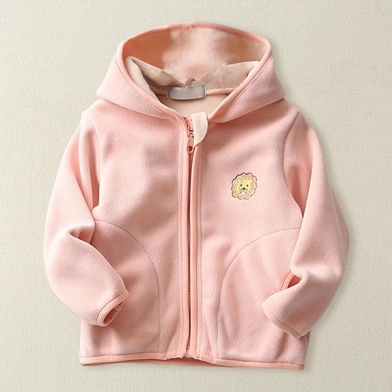 XXWXYD Toddler Kids Baby Windproof Hooded Zipper Jacket, Long Sleeve Solid Color Coat Outwear for Girls Boys, Lightweight Warm Outerwear