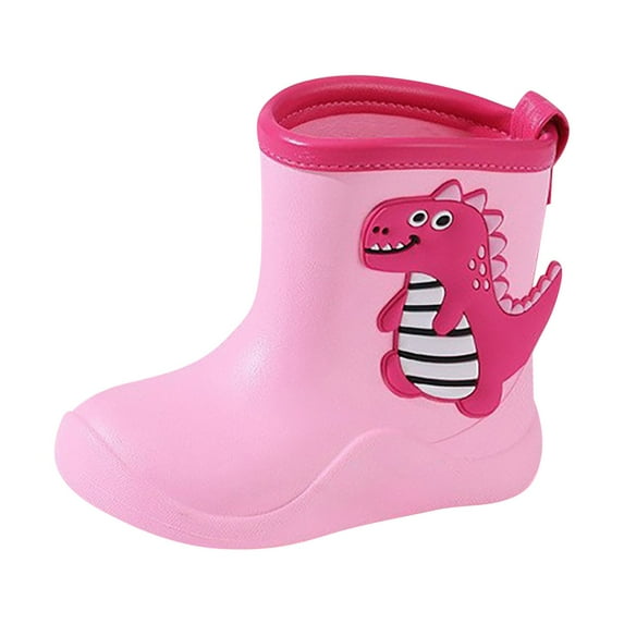 XXWXYD Toddler Kids Children Rain Boots Boys Girls Baby Cartoon Dinosaur Rain Shoes for Boys Girls Non-slip Rubber Waterproof Boy Snow Boots(5-6 Years,Male)