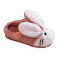 thumbnail image 1 of XXWXYD Toddler Kids Children's Boys Girls Cartoon Print Bunny Print Furry Shoes Indoor Home Warm Slippers Animal Soft Cozy Cute Plush Anti-Slip Shoes for Toddler Kids(11.5-12 Years,Male), 1 of 5