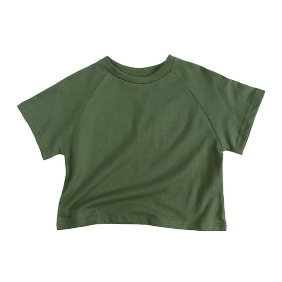 XXWXYD Toddler Kids Girls Boys Batwing Sleeve T Shirt Toddler Top Unique Loose Fit Baby Tshirt Stretchy Cotton Blend Casual Tee for Preschool Soft Play Clothes (6 Years,Green)