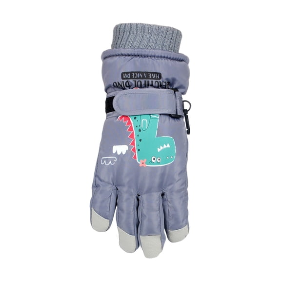 XXWXYD Toddler Kids Ski Gloves 𝖶aterproof Windproof Winter Snow Cute Dinosaur Sport Mittens Boys Girls Snowboarding Skiing Ice Play Children Hand Protectio𝗇