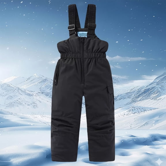 XXWXYD Toddler Kids Snow Ski Bib Overalls Jumpsuit Insulated 𝖶aterproof Winter Snow Pants Warm Suspenders Snowsuit Outdoor