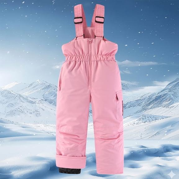 XXWXYD Toddler Kids Snow Ski Bib Overalls Jumpsuit Insulated 𝖶aterproof Winter Snow Pants Warm Suspenders Snowsuit Outdoor