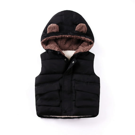 XXWXYD Toddler Kids Winter Jacket Boys Girls Hooded Fleš¾ce Coat with Cute š”ear Ears, Thicken Warm Vest Outerwear, Funny Animal Design