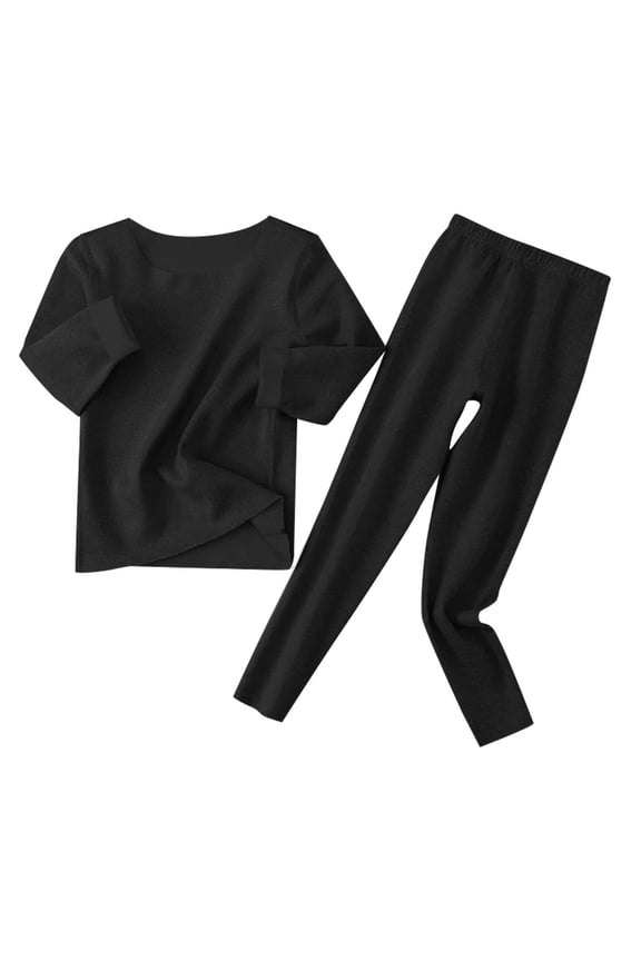 Toddler Kids 𝐏ajamas Set Long Sleeve Tops and Pants Sleepwear Outfits for Baby Boys Girls, Solid Color Comfy PJ𝐒