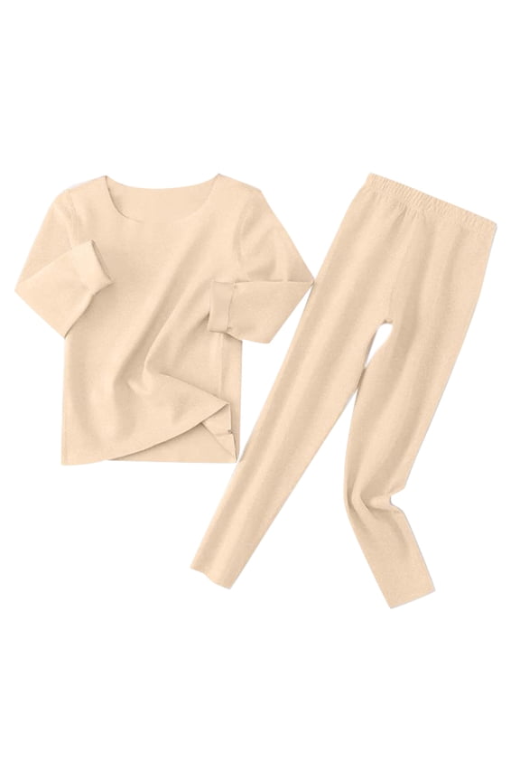 Toddler Kids 𝐏ajamas Set Long Sleeve Tops and Pants Sleepwear Outfits for Baby Boys Girls, Solid Color Comfy PJ𝐒