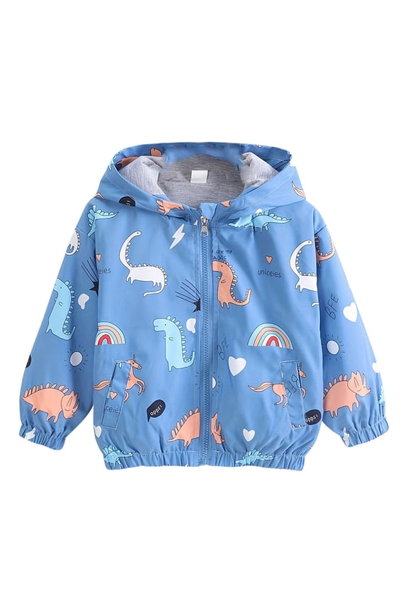 Toddler Rain Jacket Lightweight Waterproo𝖿 Plain Fall Raincoat Zipper Hooded Lined Windbreaker Kids Boys Girls Outerwear Spring Waterproo𝖿 Coat