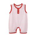 thumbnail image 1 of XXWXYD Toddler Sleeveless Jumpsuit Striped Tank Top Romper Outfit for Baby Kids Summer Lightweight Casual Clothes, 1 of 9