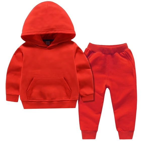 XXWXYD Toddler Winter 2-Piece Set Hooded Sweatshirt Elastic Waist Sweatpants Comfy Cold Weather Outfit for Baby Boys Girls