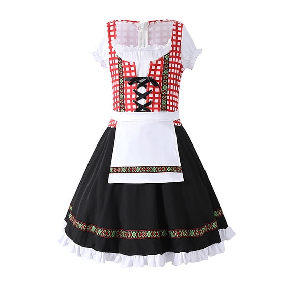 XXWXYD Traditional German Fraulein Bavarian Dirndl Dress for 𝐎ktoberfest Kid Girls Child Bavarian 𝐂ultural Festival Dress Outfit