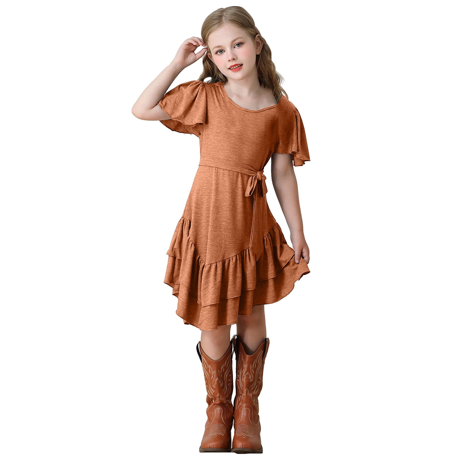 white dress brown polka dots Smocked Dot Babydoll Dress, Cream/Brown L Girls Casual Dresses | Color:Rose Beige Handwash recommended Imported wo 4/28/24-5/4/24