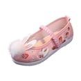 thumbnail image 1 of XXWXYD Vintage Embroidered Sandals for Girls Flat Sole Comfortable Children Dress Shoes Antique Design Fashion Casual Embroidered Footwear, 1 of 5