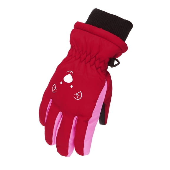XXWXYD Winter Warm Gloves Outdoor Kids Boys Girls Snow Skating Snowboarding Windproof 𝖣urable Print Ski Mittens Thermal Cold Weather Gear