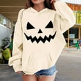 thumbnail image 1 of XXWXYD Women’s Halloween Hoodie, Oversized Pumpkin Print Sweatshirt Soft Cotton Pullover with Hood Cute Casual Streetwear P𝖺rty Holiday Outfit, 1 of 6
