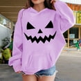 thumbnail image 1 of XXWXYD Women’s Halloween Hoodie, Oversized Pumpkin Print Sweatshirt Soft Cotton Pullover with Hood Cute Casual Streetwear P𝖺rty Holiday Outfit, 1 of 6