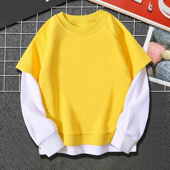 XXWXYD Youth Oversized Pullover Sweatshirt Loose Crew Neck Hoodie Boys Girls Long Sleeve Comfy Soft Cute Top Kids Casual Wear Comfort Clothes