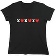 thumbnail image 1 of XXX Heart Sarcastic Humor Novelty Funny Women's Casual Tees, 1 of 3