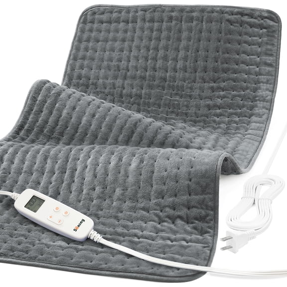 XXX-Large Heating Pad for Fast Relief fatigue, Sable [40'' x 20''] Ultra Soft Electric Heating Pad with 6 Heat Settings, Auto Off, Moist & Dry Heat Therapy for Neck Back Shoulder Relief and Cramps