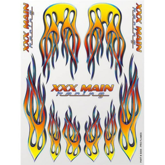 XXX Main Racing  Pro Flames Sticker Sheet