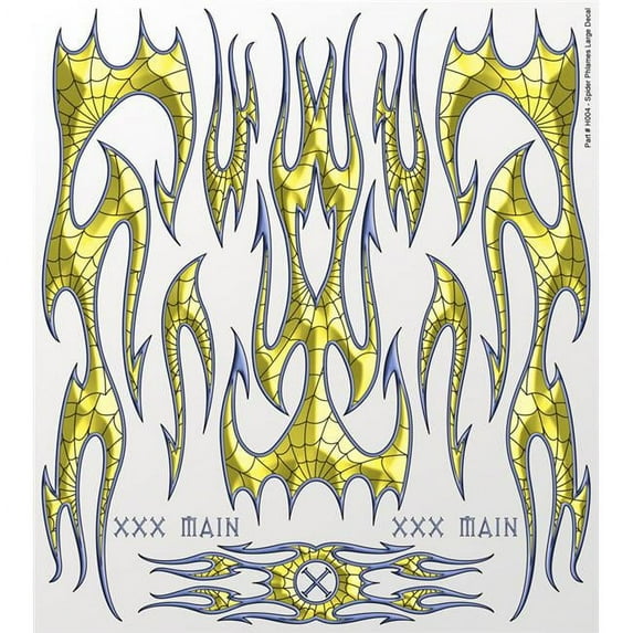 XXX Main Racing XXXH004 Spider Phlames Large Decal
