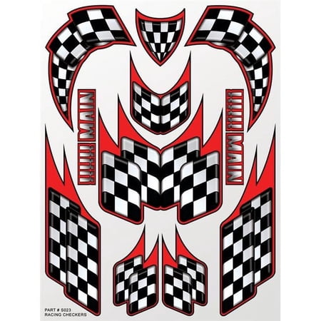 XXX Main Racing XXXS023 Racing Checkers Sticker Sheet