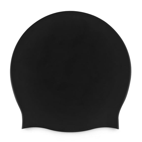 XXXFLOWER universal swimming cap large size silicone swimming cap womens swim cap adult swim cap High elasticity durable comfortable and non-slip swim caps swim cap for long hair（Black）