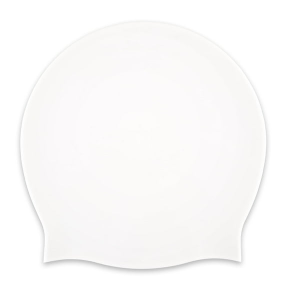 XXXFLOWER universal swimming cap large size silicone swimming cap womens swim cap adult swim cap High elasticity durable comfortable and non-slip swim caps swim cap for long hair（White）