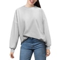 thumbnail image 1 of XXXFLOWER Ladies Casual Tops, Women’s Waffle Henley Long Sleeve T Shirt - Lightweight Crew Neck Blouse for Spring Autumn Daily Casual Wear(Grey)M, 1 of 6
