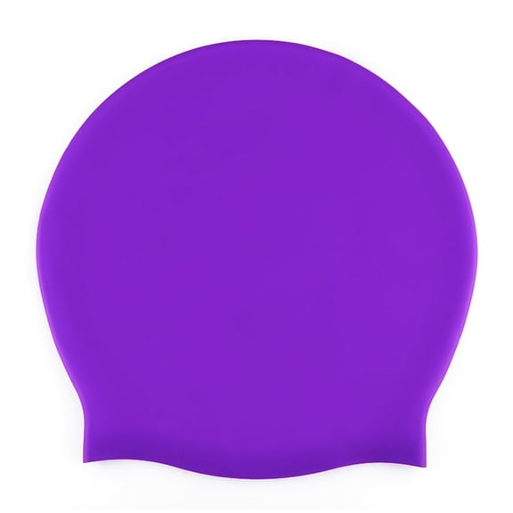 XXXFLOWER universal swimming cap large size silicone swimming cap womens swim cap adult swim cap High elasticity durable comfortable and non-slip swim caps swim cap for long hair（Purple）