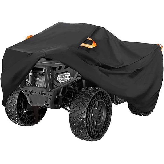 XXXL ATV Cover with Reflective Strips for All Weather Protection, Heavy Duty 4 Wheeler Cover