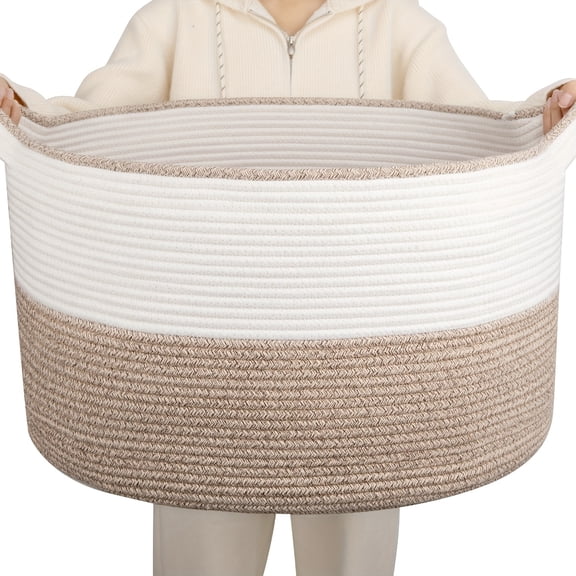 XXXL Cotton Rope Blanket & Laundry Storage Basket