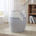 thumbnail image 1 of XXXL Extra Large Woven Cotton Rope Tall 25" Height Laundry Hamper Basket with Handles, Storage Basket for Toys, Blanket, and Towels - 20 x 25, White/Gray, 1 of 5