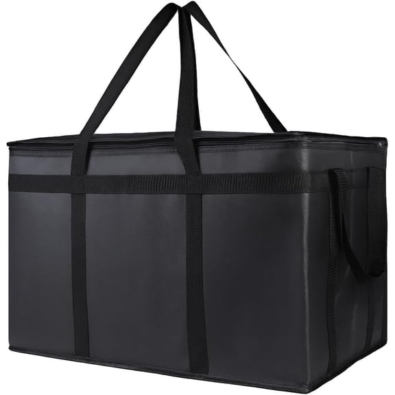 XXXL Insulated Delivery Bag Thermal Cooler for Pizza Catering Groceries Eats Leakproof Hot and Cold Storage 58 W 35 L 38 D cm