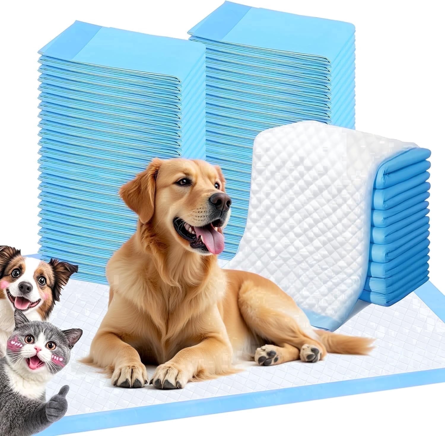 Pee Extra Large Pee Pads for Dogs,Leak-Proof & Super Absorbent Dog Pee, Thicken Disposable Potty Pads Puppy Training for Cats Rabbits,31"x47" 40 Count