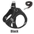 thumbnail image 1 of XXXS-L Reflective Pet Harness Dogs Strap with Leash Adjustable Harness Vest Breathable Collars for Chihuahua Small Large Dogs (Black,XXXS), 1 of 7
