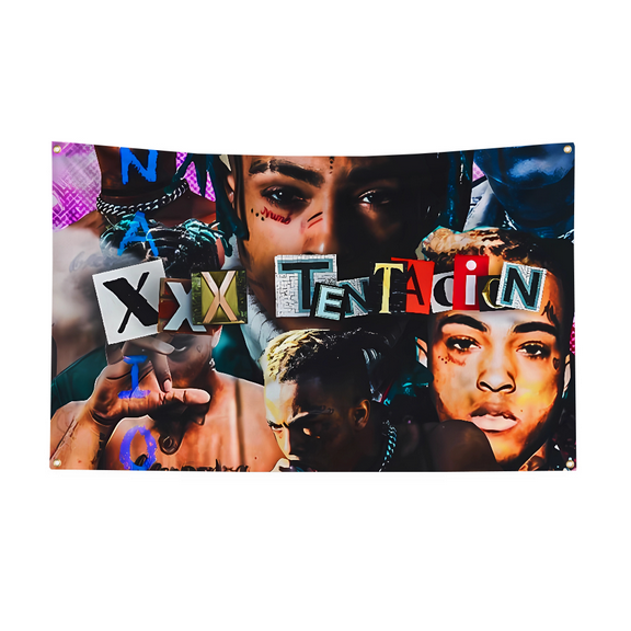 XXXTentacion Tapestry Home Decoration Flag to Hang Rapper Decor Flags Outdoor Bedrooms Garden Banners Accessories Gifts Flag
