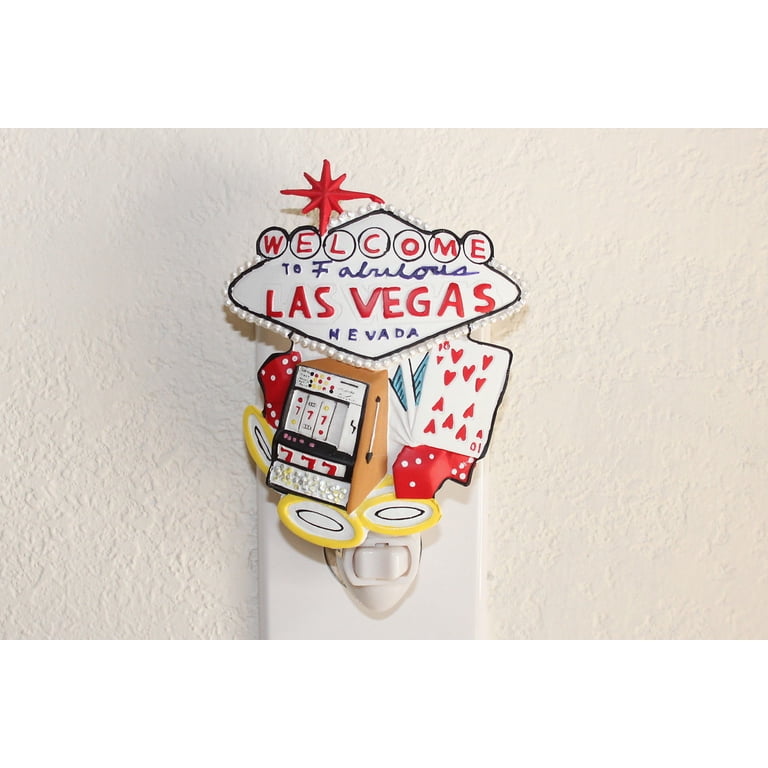 Smiling JuJu Las Vegas Sign Rotating LED Night Light with Bulb, 4