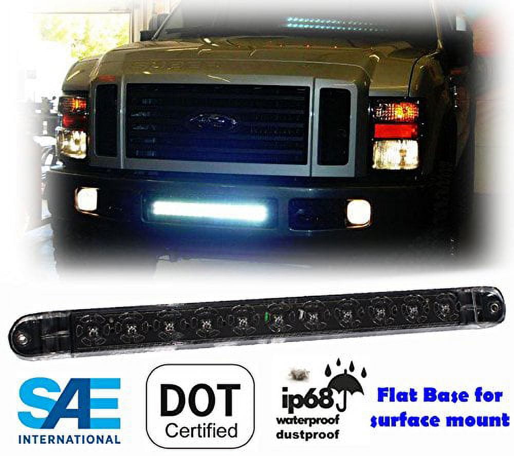 XXXXX White 17 LED Waterproof Light Bar as Backup Reverse Dome Interior  Side Marker for Truck Trailer Tractor Jeep RV Flat Base Surface Mount DOT  SAE Approved - Walmart.com