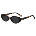 thumbnail image 1 of Retro Oval Cat Eye Sunglasses for Women Men 90s Vintage Style UV400 Protection Sun Glasses(Leopard/Gray), 1 of 6