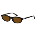 thumbnail image 1 of Trendy Polarized Sunglasses for Women Men Retro 90s Style Cat Eye Frame UV400 Protection Sun Glasses(Black/Brown), 1 of 6