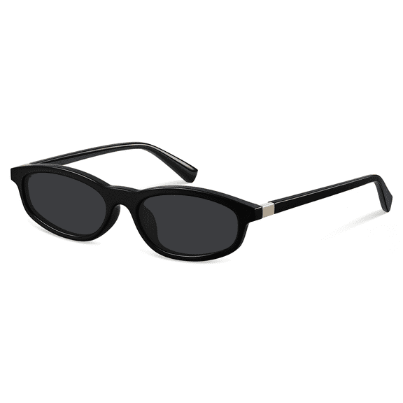 XXZQRYHN Trendy Polarized Sunglasses for Women Men Retro 90s Style Cat Eye Frame UV400 Protection Sun Glasses(Black/Gray)