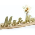 thumbnail image 1 of XY Fancy Mr and Mrs Wedding Sign Rustic Mr & Mrs Wooden Letters for Sweetheart Table, Photo Props, Gift, Gold Glitter, 1 of 6