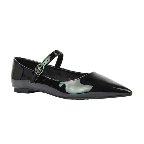 XY London Womens Aimee Patent Flat Pumps