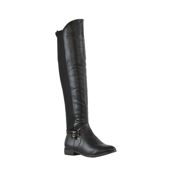 XY London Womens Bella Elasticated Flat Long Boots