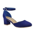thumbnail image 1 of XY London Womens Billie-May Chunky Strappy Mid Block Heel Court Shoes, 1 of 4