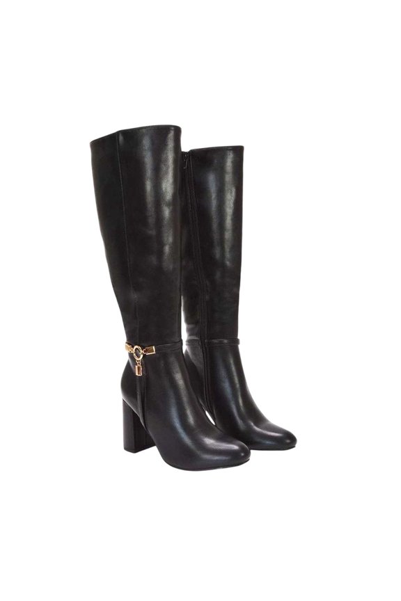 Womens Ebony Wide Calf Knee-High Boots