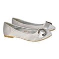 thumbnail image 1 of XY London Womens Ferne Broach Front Diamante Bridal Ballerina Flats, 1 of 4